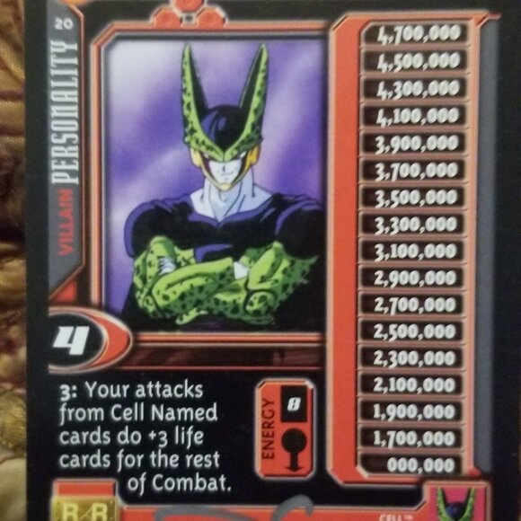 Autograped DragonBall GT TCG Cell 20 Lvl LIMITED Personality Score Super 17 Saga - Picture 2 of 2